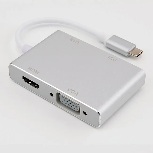 USB-C Type-C к HDMl DVI 4K VGA адаптер TV HDTV кабель для Mac