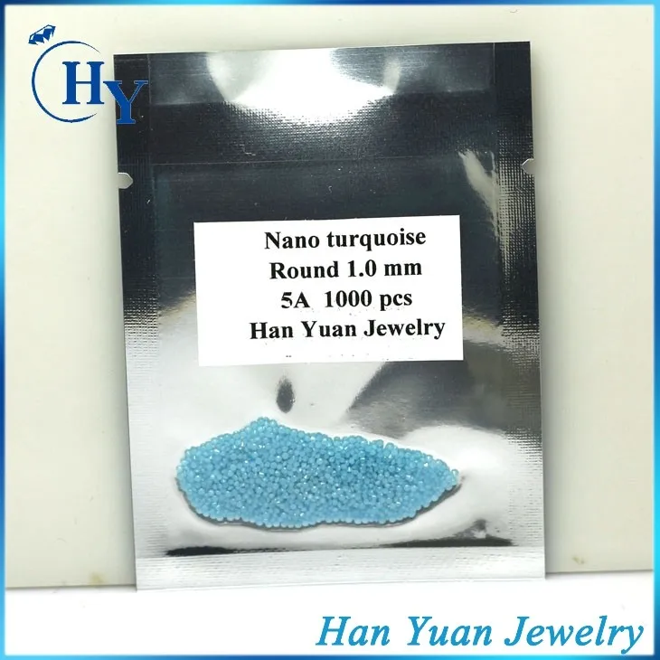 1mm~3mm round small aquamarine nano gemstone for wax casting