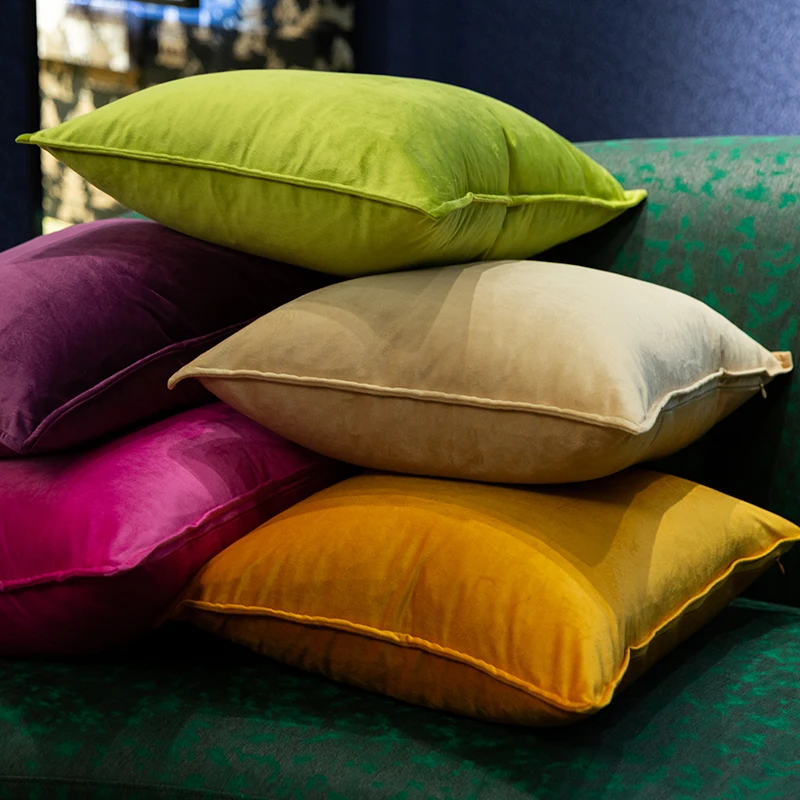 Индивидуальная бархатная наволочка для подушки домашний декор роскошная дивана-кровати подушка гостиной 55 х55