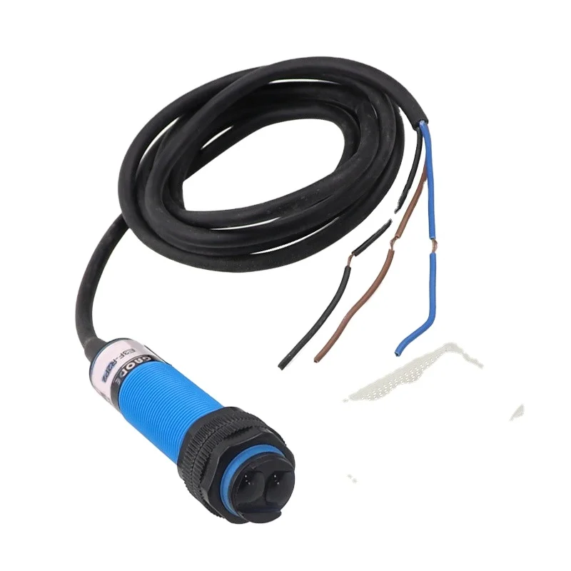 2m detective distance photoelectric switch E3F-R2P2 PNP 3-wire NC diameter 18mm 10-36VDC photoelectric sensor with baffle board