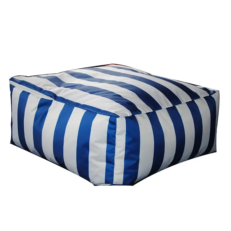 Blue White Stripes Comfort Beanbag Sofa Memory Foam Cum Bed Bean Bag Sitzsack Waterproof Bean Bag