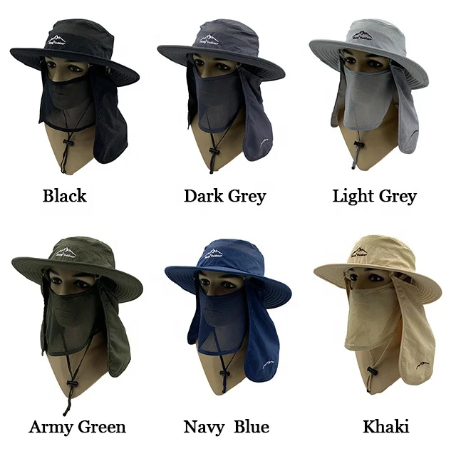 RTS High quality outdoor sun hat breathable quick-dry waterproof hunting sunshade jungle hat mens bucket hats