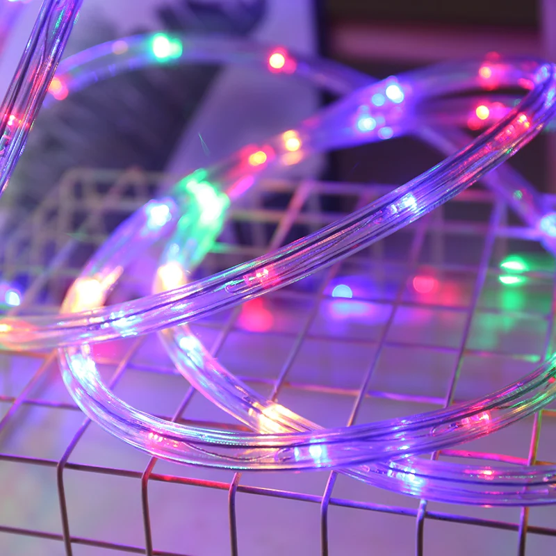 
led Christmas rope lights waterproof 100m 220V/110V dmx rgb led rope light for outdoor decoration 