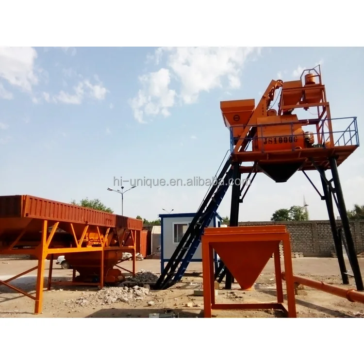 HZS50 automatic small ready mixed italian concrete batching plant