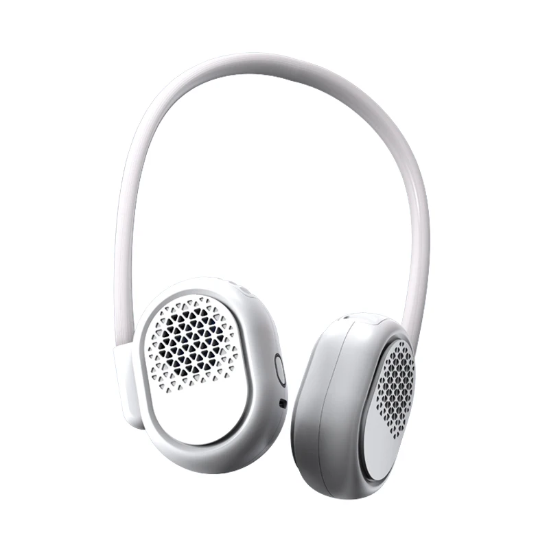 2023 Hot Sale JAMPIM Wholesale Mini Foldable Bladeless Hanging Neck Fan With 3 Wind Speeds Portable Outdoor Indoor Cooling Use