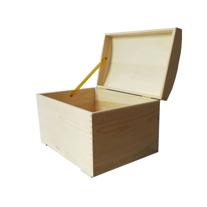 Strong Joints Pine Large Unfinished Wooden Boxes with Lids Wooden box. Blank big wooden box