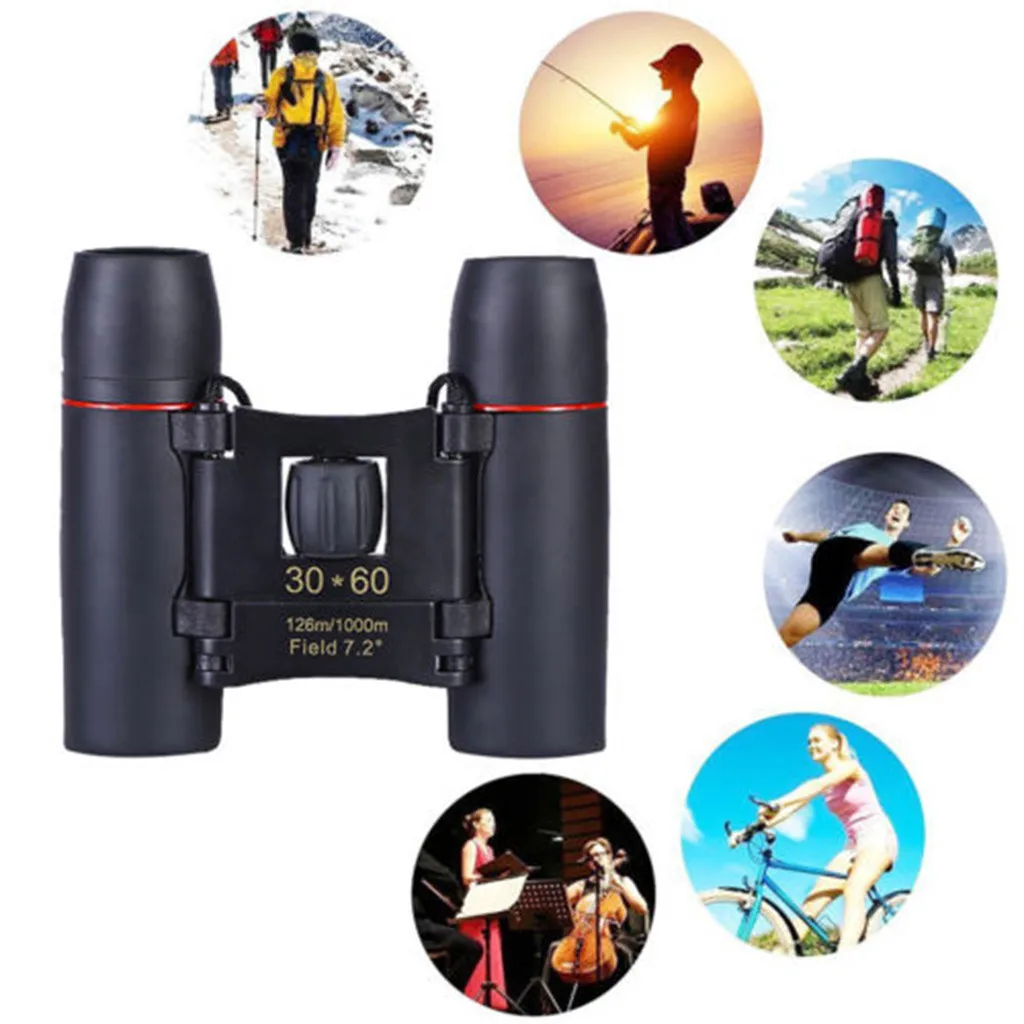 Sports Outdoor 30X60 Zoom Foldable Binoculars Camping Hiking Mini Telescope Hunting Travel Telescope
