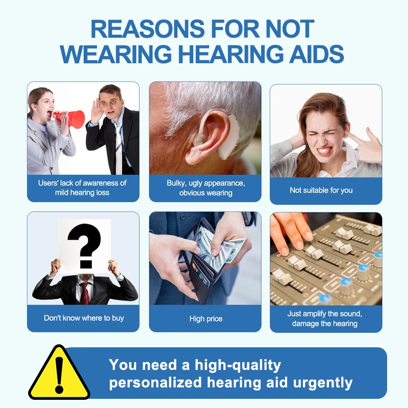 H008 New Arrive Natural Professional Hearing Aids Sound Qualtity Portable Mini Size Memory Function Rechargeable Sound Amplifier