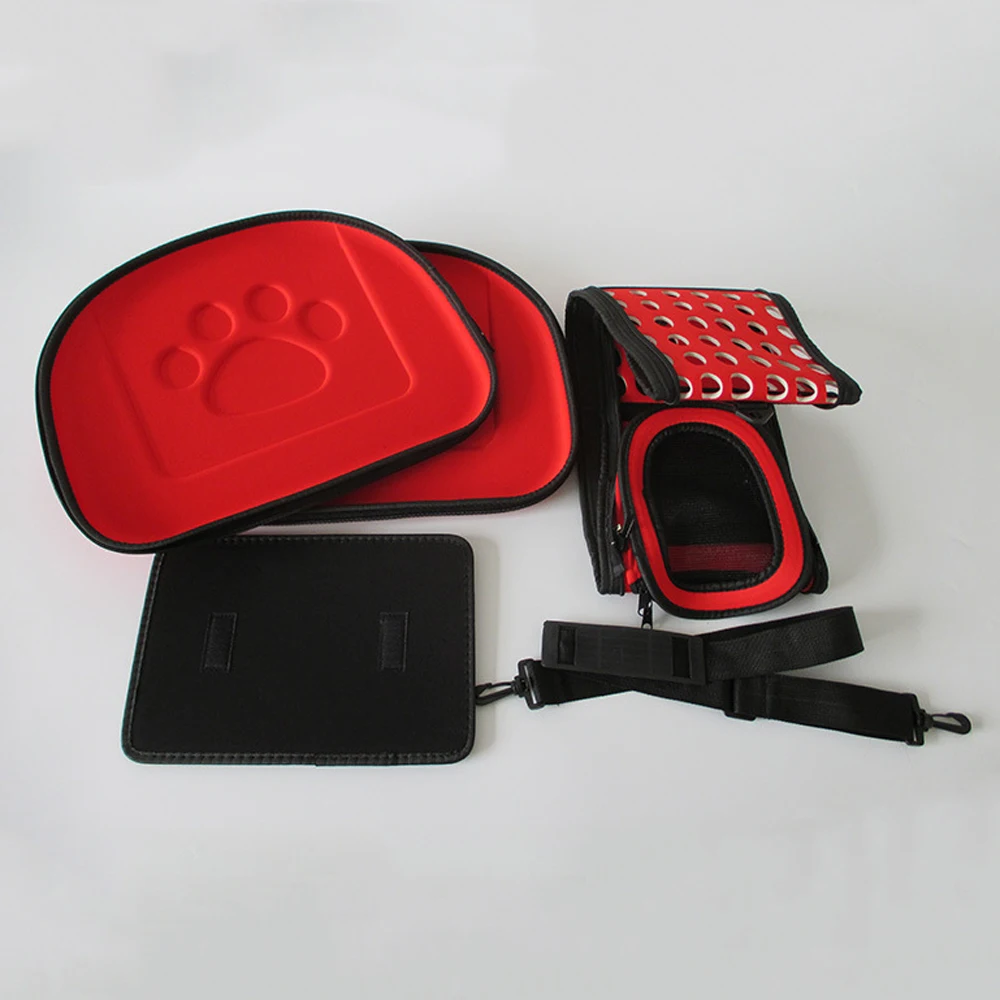 Foldable pet cat backpack custom Car dog bag wholesale Going out portable crossbody pet cat bag