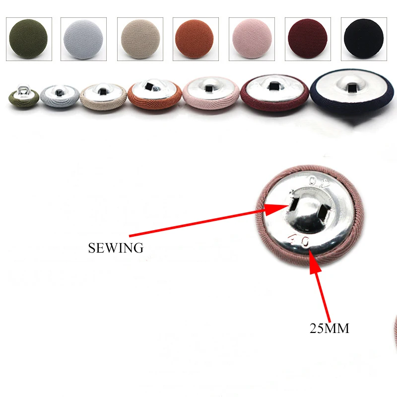 Popular Metal Sewing Buttons Fabric Colorful brass shank buttons for Decorative Buttons Cloth Diy Accessories