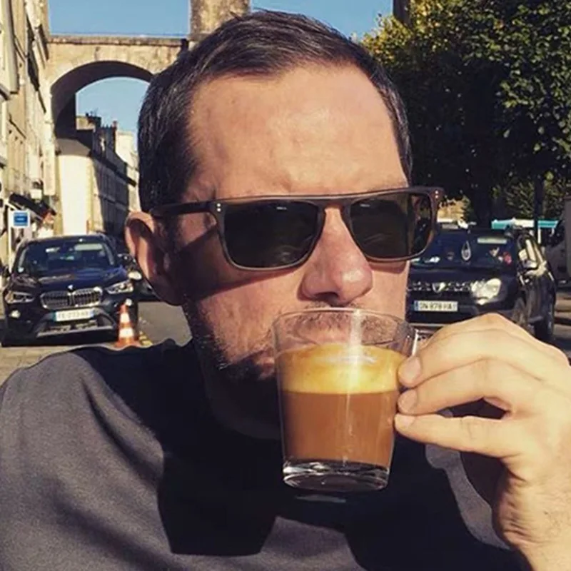 2023 UNOC New Fashion Retro Studs Square Sunglasses Shades Uv400 Vintage Korean Style Sun Glasses for Men and Women