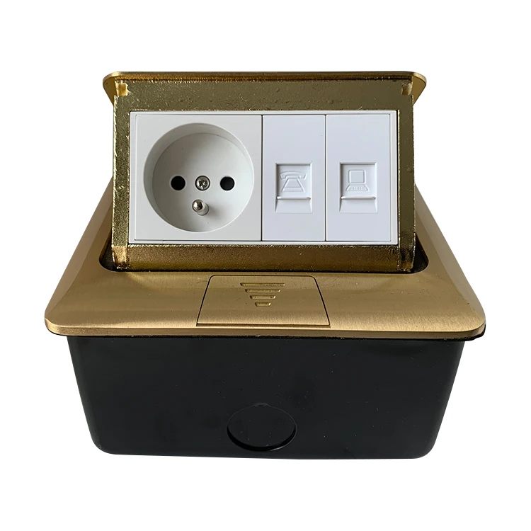 Wholesale Eu Standard Stainless Steel Electrical Power Supply 16A Pop Up Floor Socket Box Waterproof Underground Wall Socket