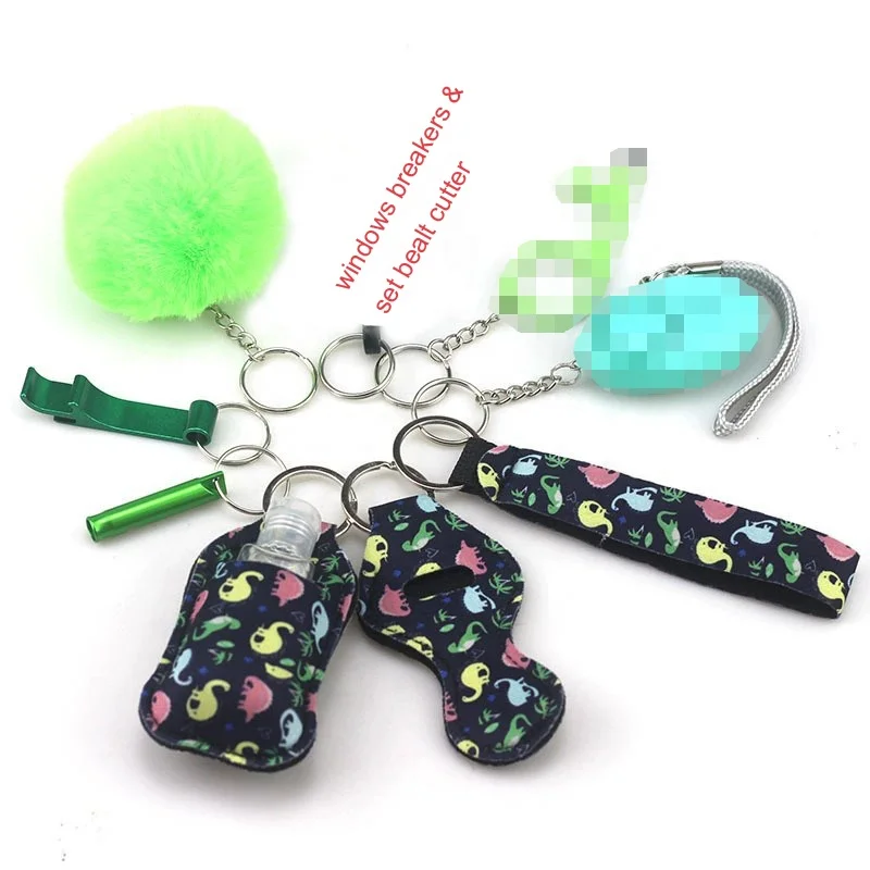 Wholesale New Product Gift Self Defense Keychain Set Products Safety For Woman Self Defence Keychain Supplies