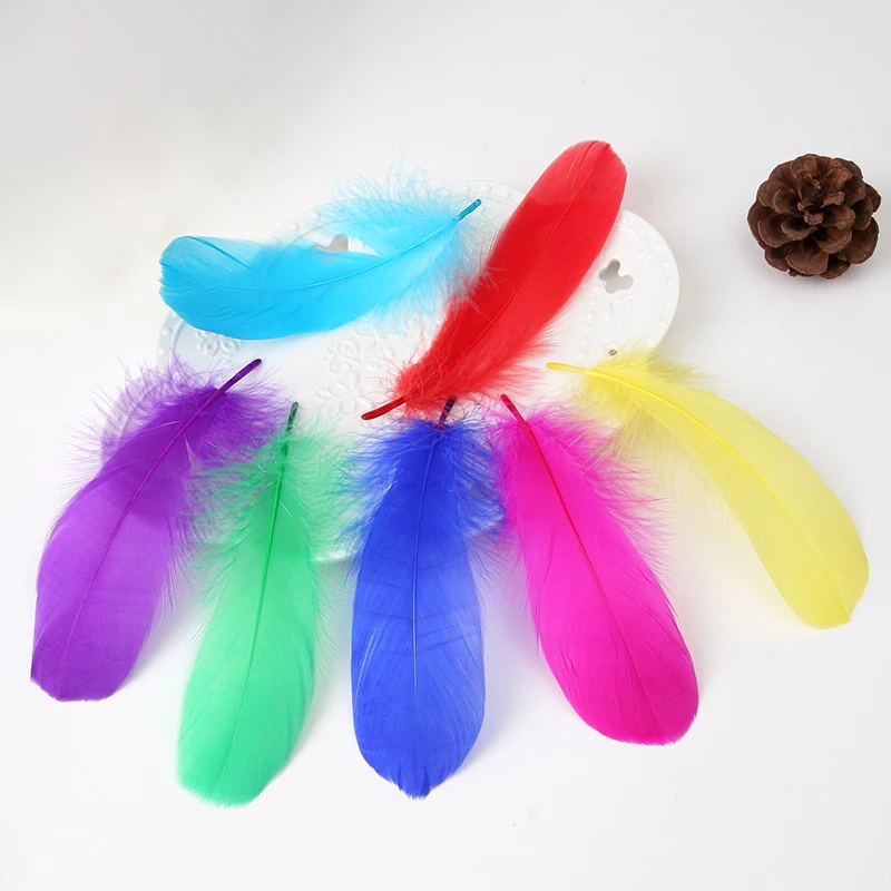 10-18cm Wholesale Natural dyed/Multi-Color Bulk Goose Feather For Shuttlecock