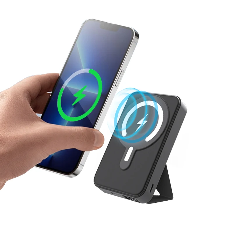 Innovation Trend 2022 Mini Slim Portable Charger 5000mah Magnetic Wireless Charging Power Bank For Batterie Externe Pover Bank