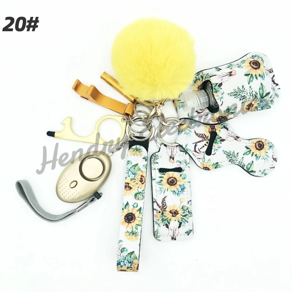 Wholesale Self Defense Keychain Accessories Plastic Bottle Shell Girls Personal Protection Alarm Women Self Defense Keychain