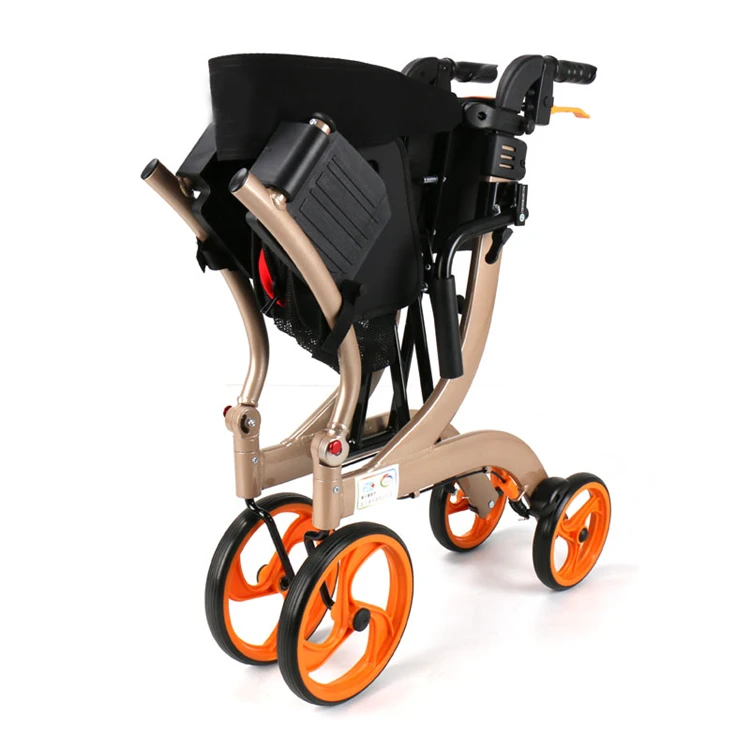 Велосипед/детскй 4-колесный складной rollator Уокер самокат с сиденьем для инвалидов пожилых взрослых вспомогательные приспособления