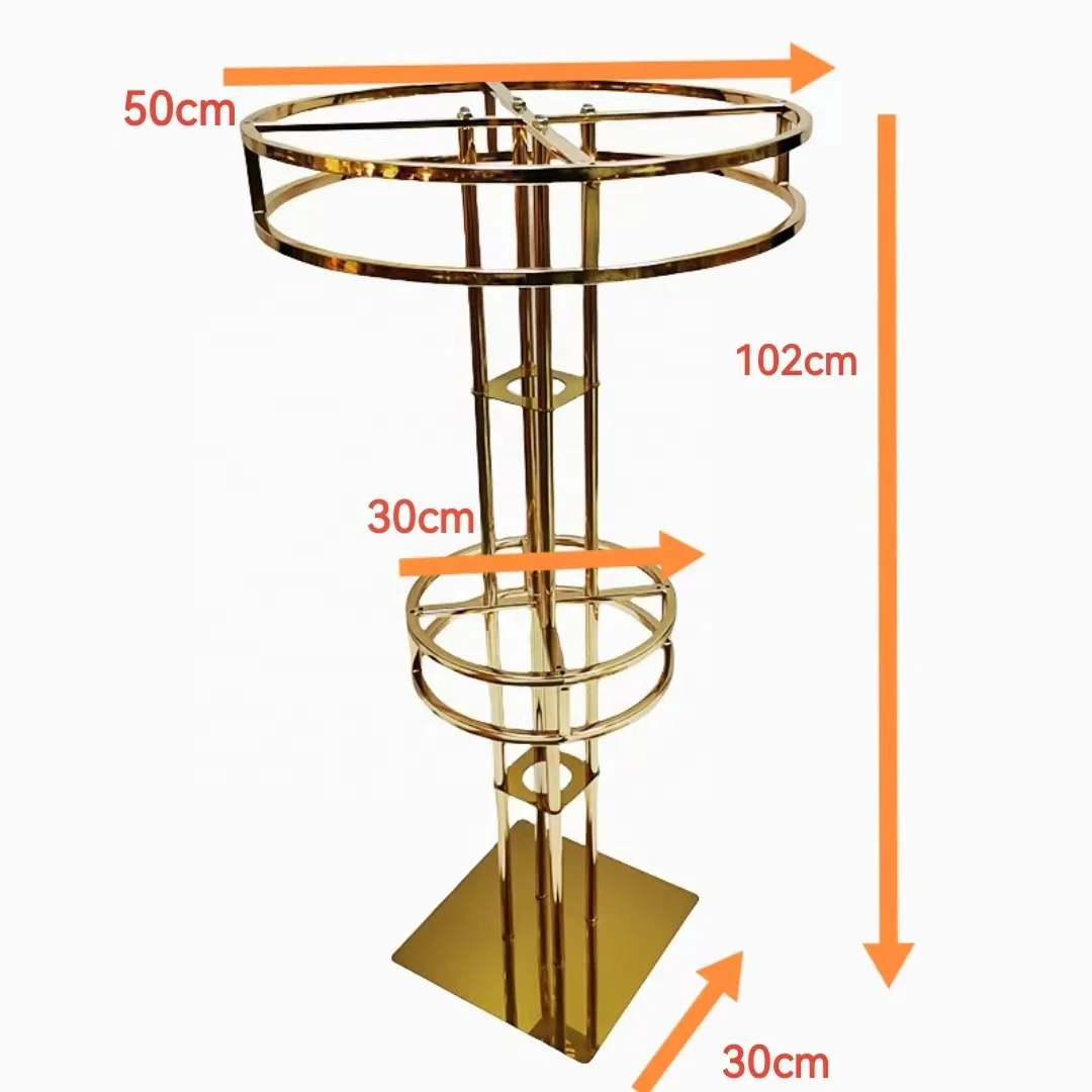 Wedding Tall Metal Vase Round Gold Flower Stands Display for Wedding Table Centerpieces