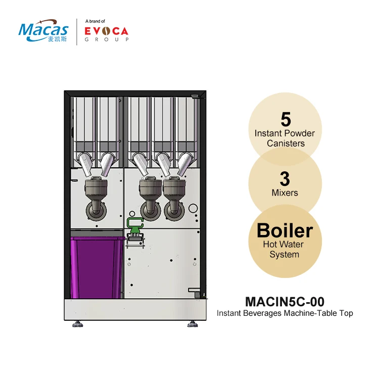 Macas Multi-Language Instant Coffee Vending Machine Coffee Making Equipment