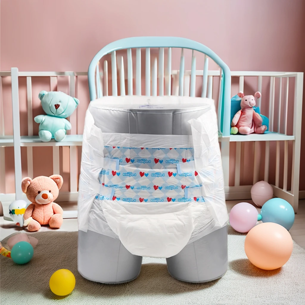 Raw Material Disposable Diapers Manufacturer Direct Sales 350 Gsm Core Baby Diapers at Affordable Prices