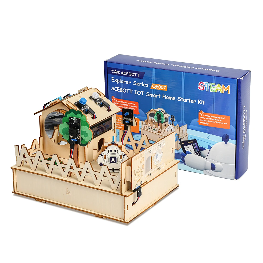 KUONGSHUN DIY комплект умного дома для Arduino набор для роботизированных стартеров для автоматизации проектов деревянный дом Обучающий набор для ESP32