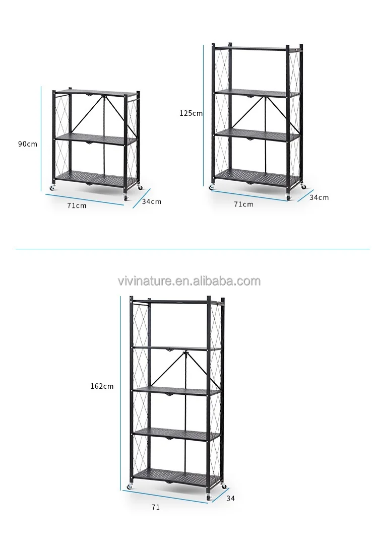 Foldable Rohs and CE Certified Metal Storage Shelves