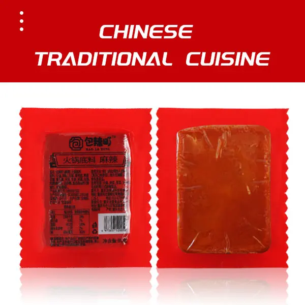 Top Sale Guaranteed Quality hotpot seasoning spicy soup base Hotpot Condiments Bottom Material