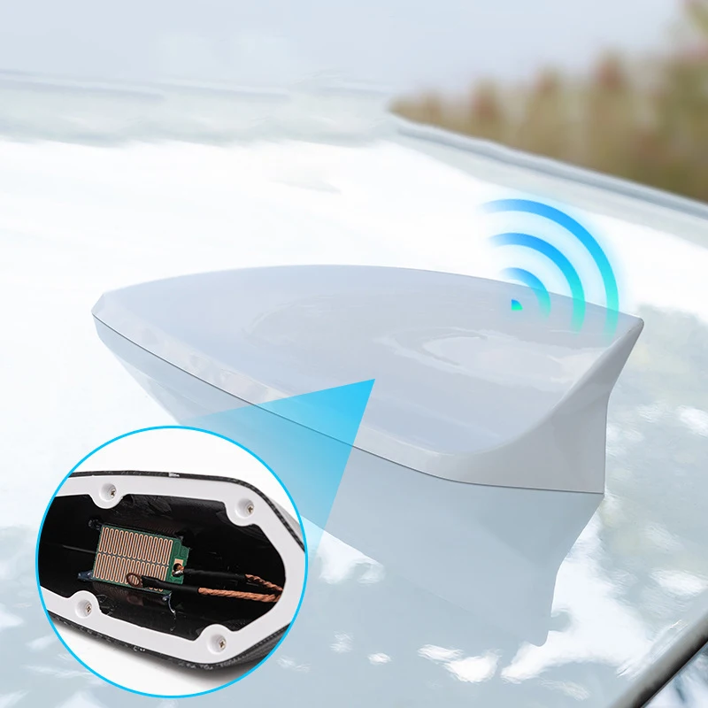 Hole-free decorative universal car accessories shark fin antenna with signal radio dedicated