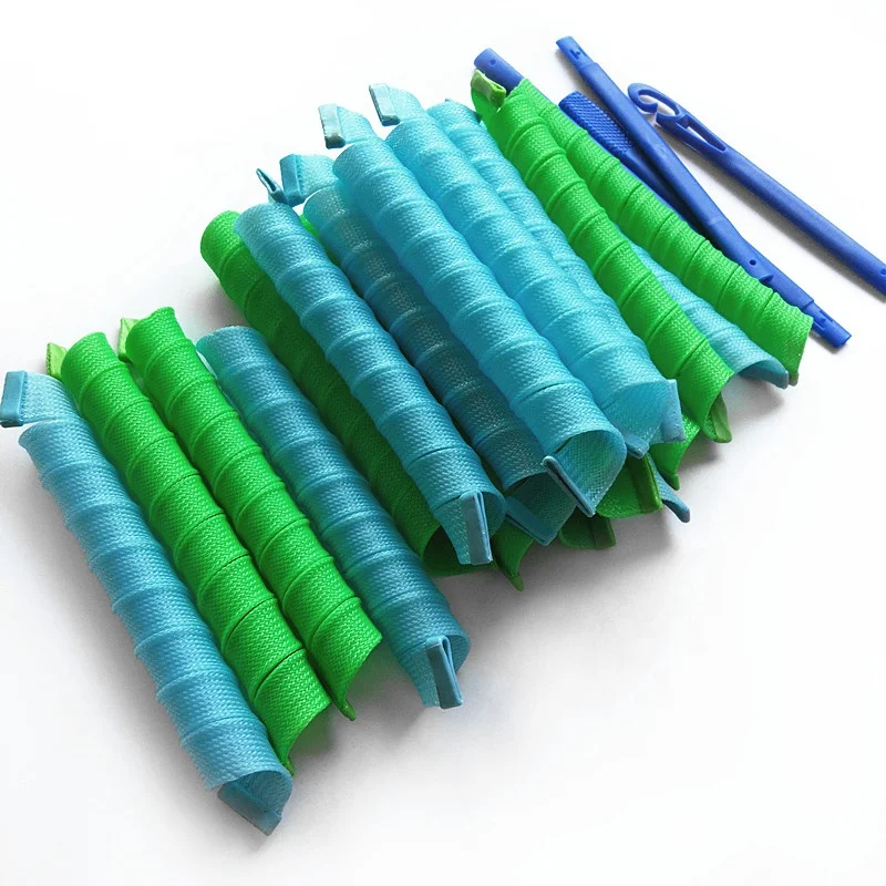 18pcs/set 75cm Super Long Diameter 3cm Magic Hair Curler Hair roller Spiral Curls As Seen On TV