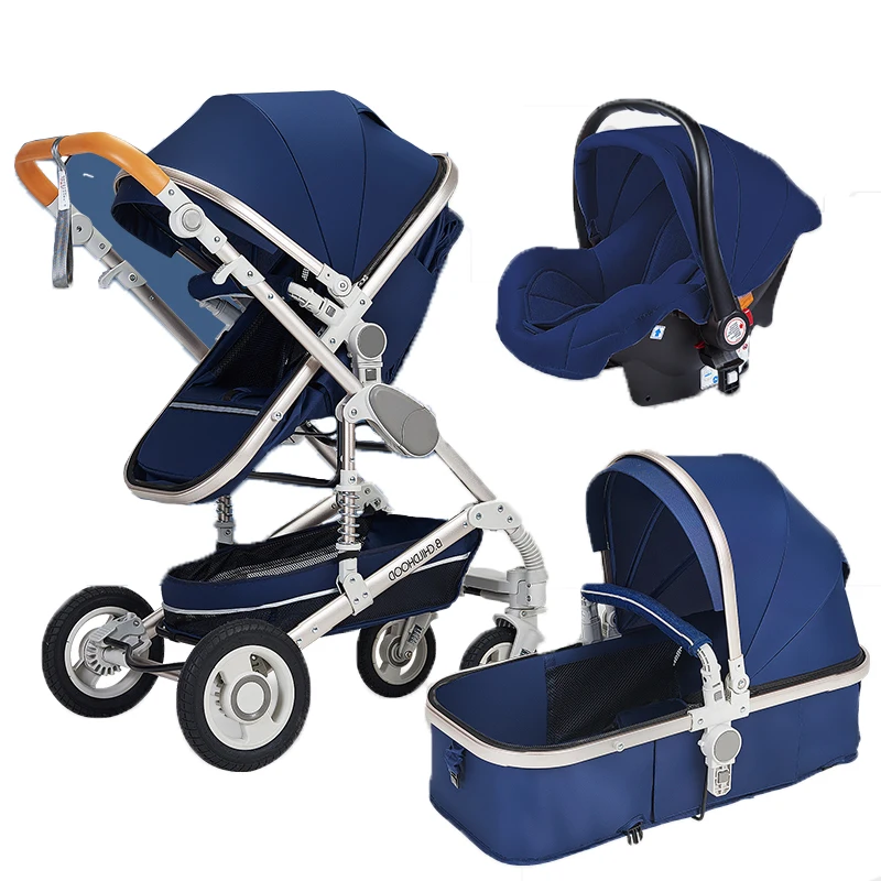 Hot selling foldable fashion style baby stroller with adjustable height seat baby stroller 3-in-1 baby toys