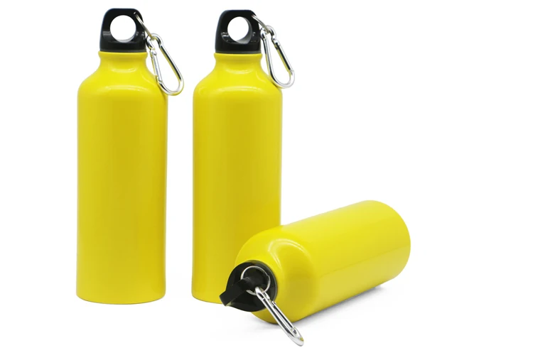 
Portable flat shape aluminum water drink flask thermos with stainless steel 