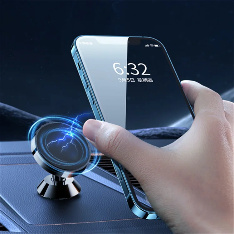 Car Phone Holder 360 Degree Magnetic Phone Car Console Holder Universal Magnet Mobile Phone Mount Car Mobile Holder