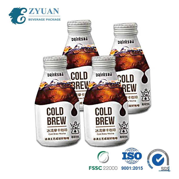 250ml 330ml Free Sample Soda Water Honey Sealing Screw Lid Cover Top Empty Custom Printed Blank Aluminum Drinks Bottle