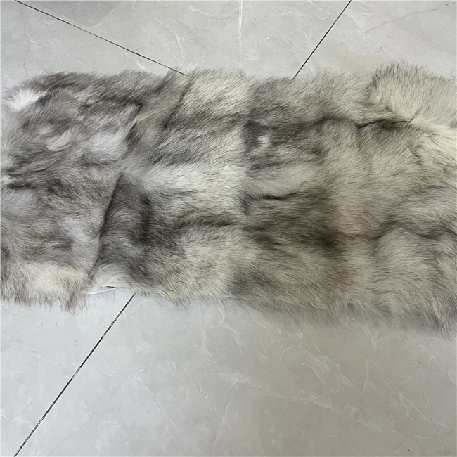 pearl fox fur skin red and black sliver fox fur