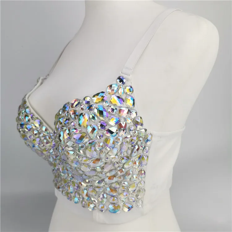 Warehouse Original Design Outside Wear Slim Shape Corset Top Sling Small Vest Sexy Corset Sequin Belly dance