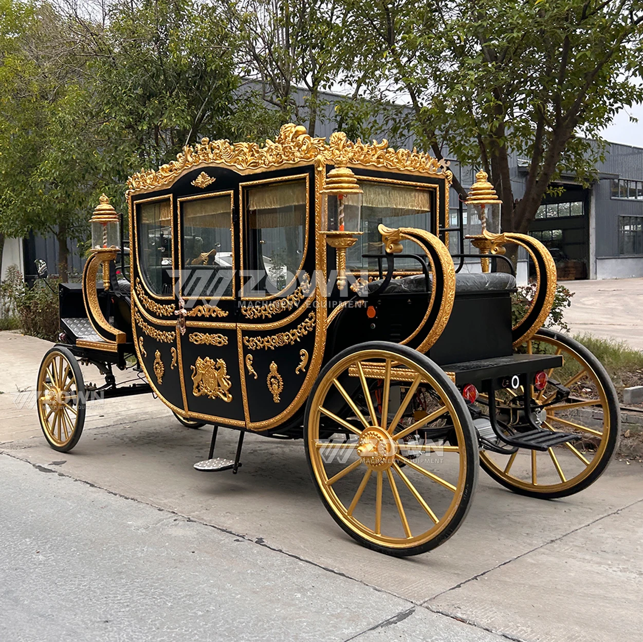 2024 New Design Logo Royal Carriages Electric Classic Royal Carriage Cinderella Electric Carriage for Sale with Lights
