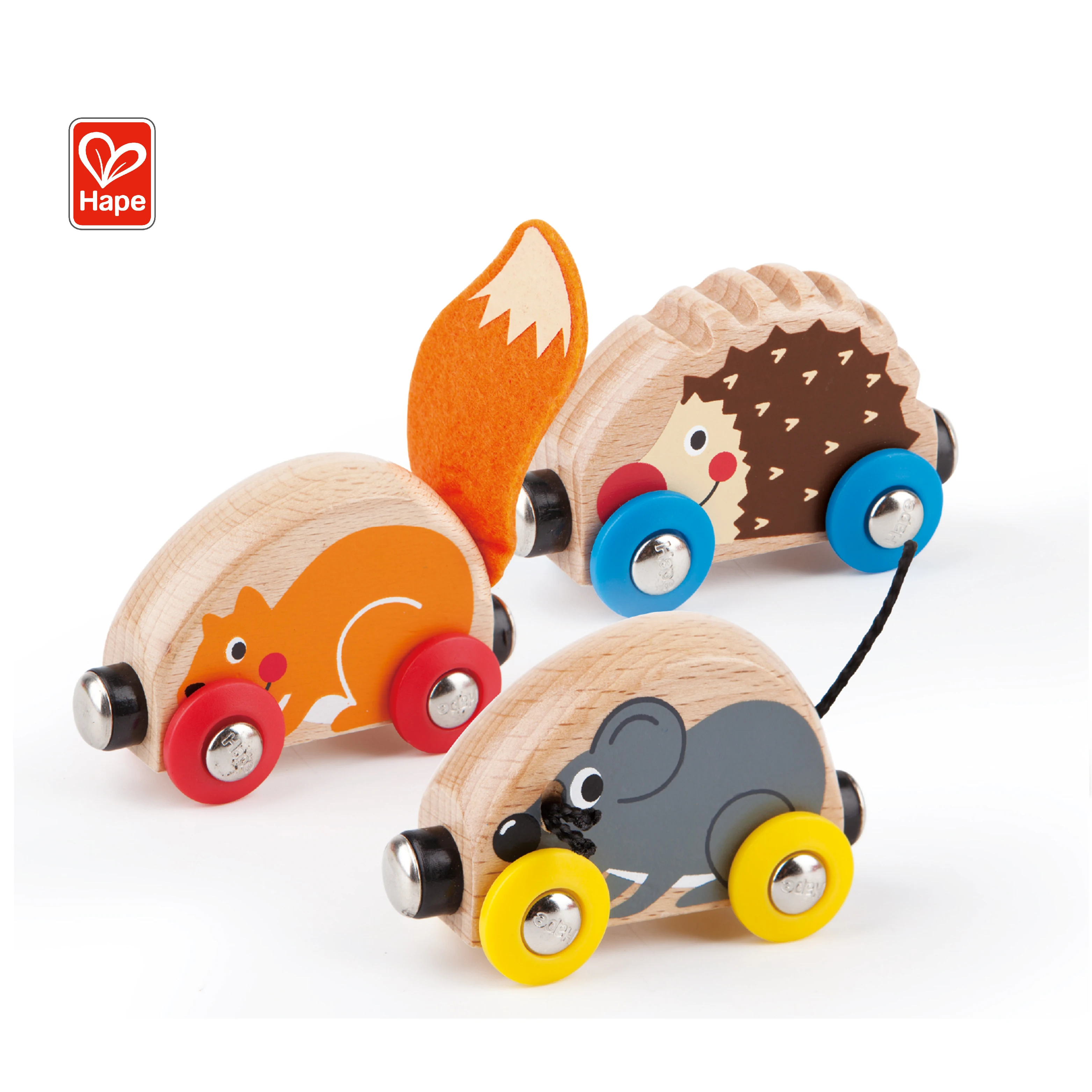 Hape тактильные игрушки в виде животных железнодорожный поезд магнитный Набор