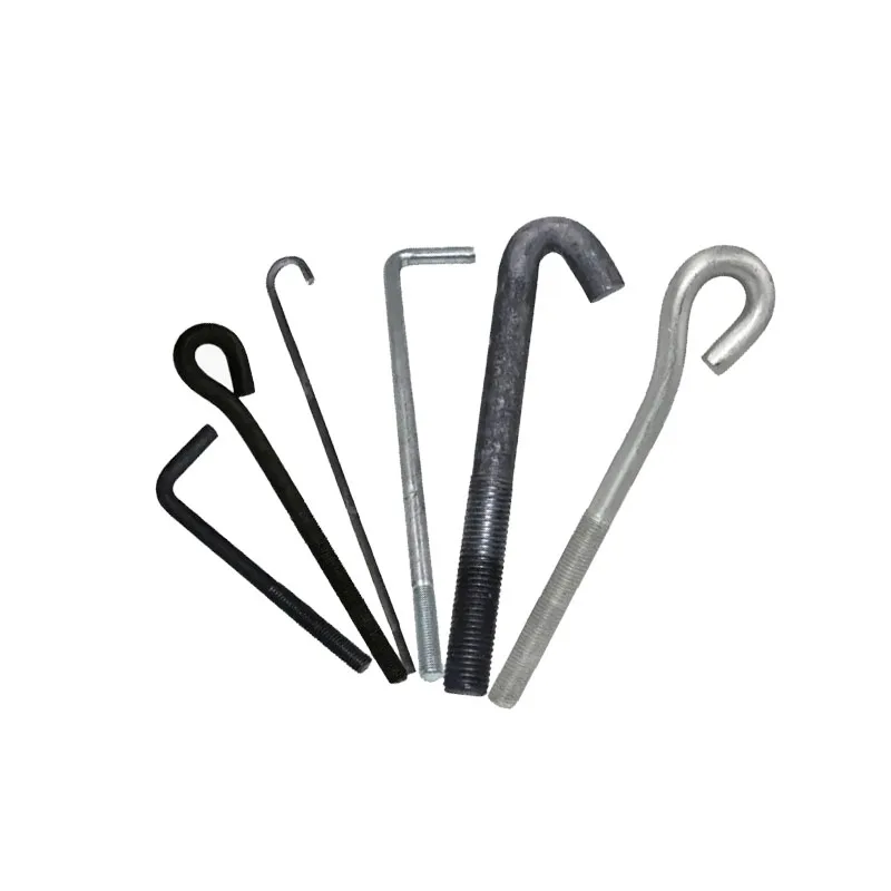 Construction Welding Rod Type Claw Type J Hook Bolts Foundation Bolt Galvanized Carbon Steel L Type Hook Anchor Bolt