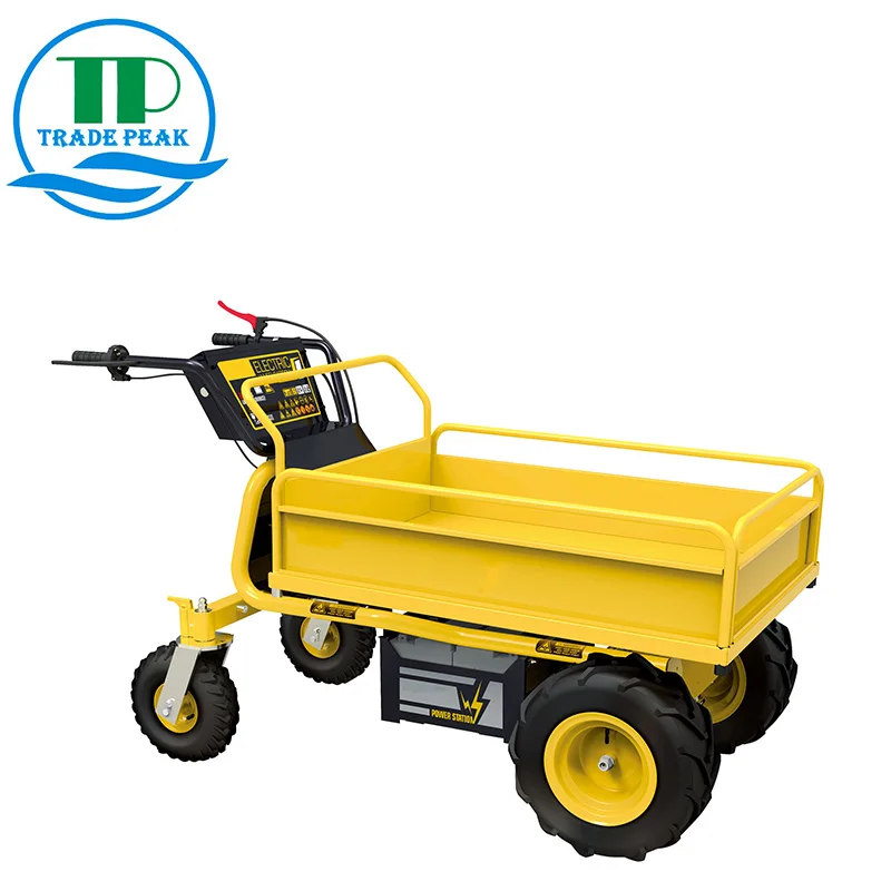 500kg electric mini dumper wheel power barrow with battery