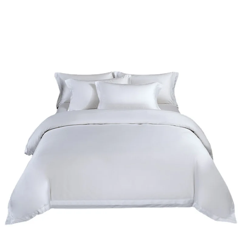 Luxury Hotel Linen Bedding Single Size 200TC 100% Cotton Bedsheet Hotel Bedding Sets