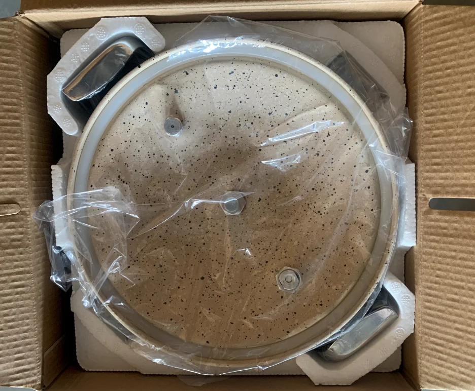 7L Aluminum Pressure Cookers Polishing Surface Explosion Proof Bakeliter Handle Multiple Safety Devices Gas Cooker