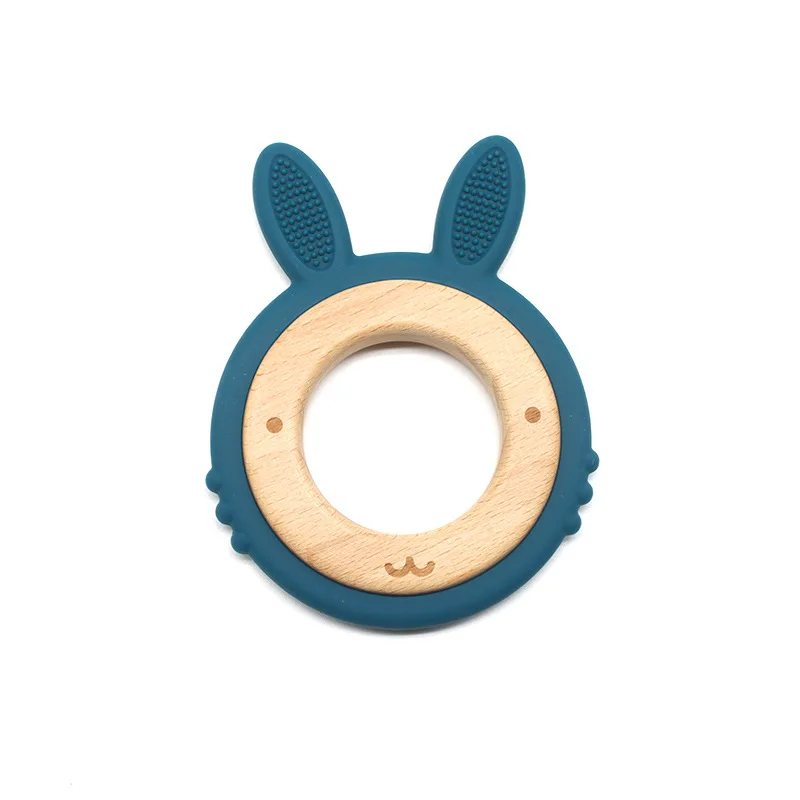 Delicate Wood Teething Ring Portable Infant Teething Aid Unique Wood Chew Toy