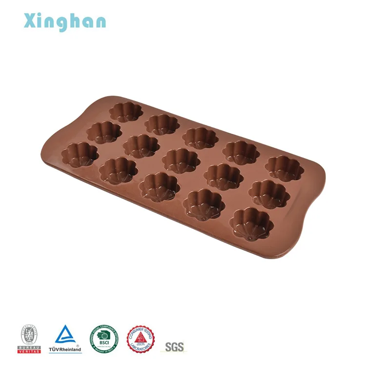 New Design Manual Filling Flower Shape Chocolate Mold Silicone Baking Mold, Chocolate Molds&Candy