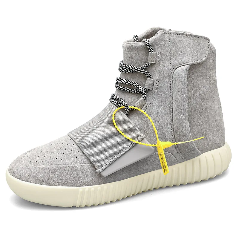 
Leather yeezy 750 Popcorn Black Samurai Sports Casual Shoes Trend Couple High-Top Sneakers 