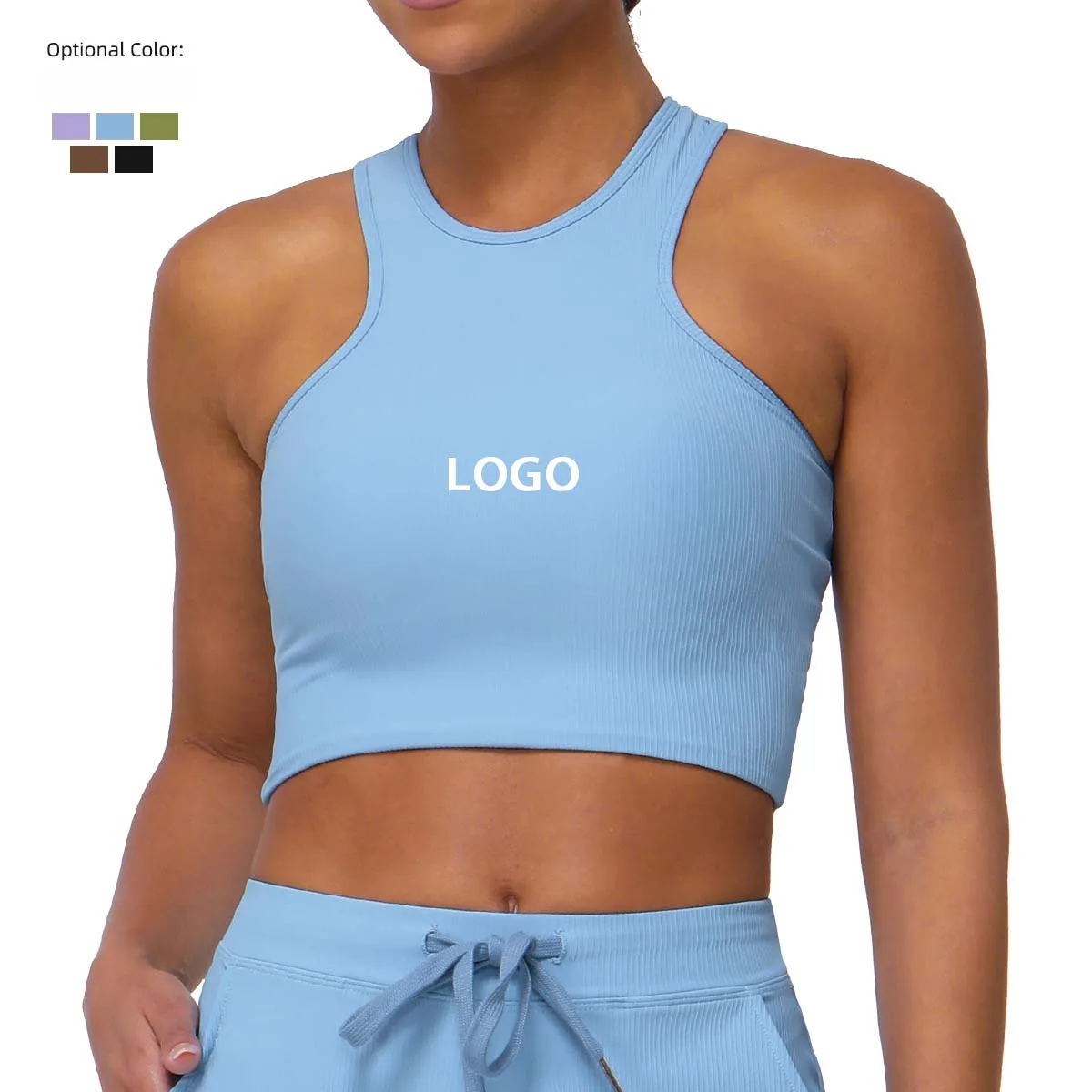 Europe and the United States cross I-back lulu sports vest bare ribbed lulu yoga bra Running fitness vest with chest pad