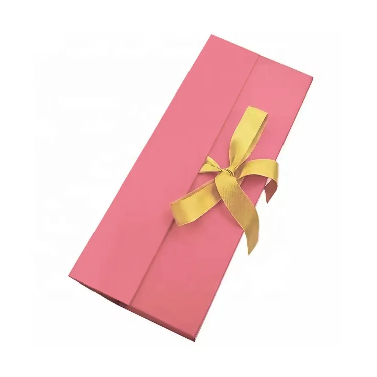 Space Saving 35x24x6cm Rose Gold Foil Logo Boxes Packaging Box Gift