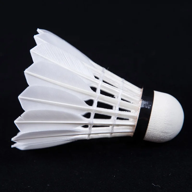 Best quality badminton shuttlecock goose feather shuttlecock FS-10  professional training aeroplane shuttlecock eg1130  AS50 OEM