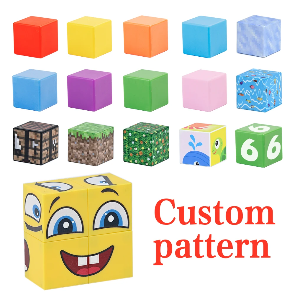 Montessori Toys Large Magnetic Cube Toys for Sensory STEM Magnetic Building Blocks Cube for Toddlers