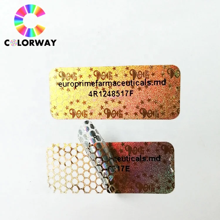 3D Custom Transparent Hologram printing Hologram Security Code Sticker Sheet Label