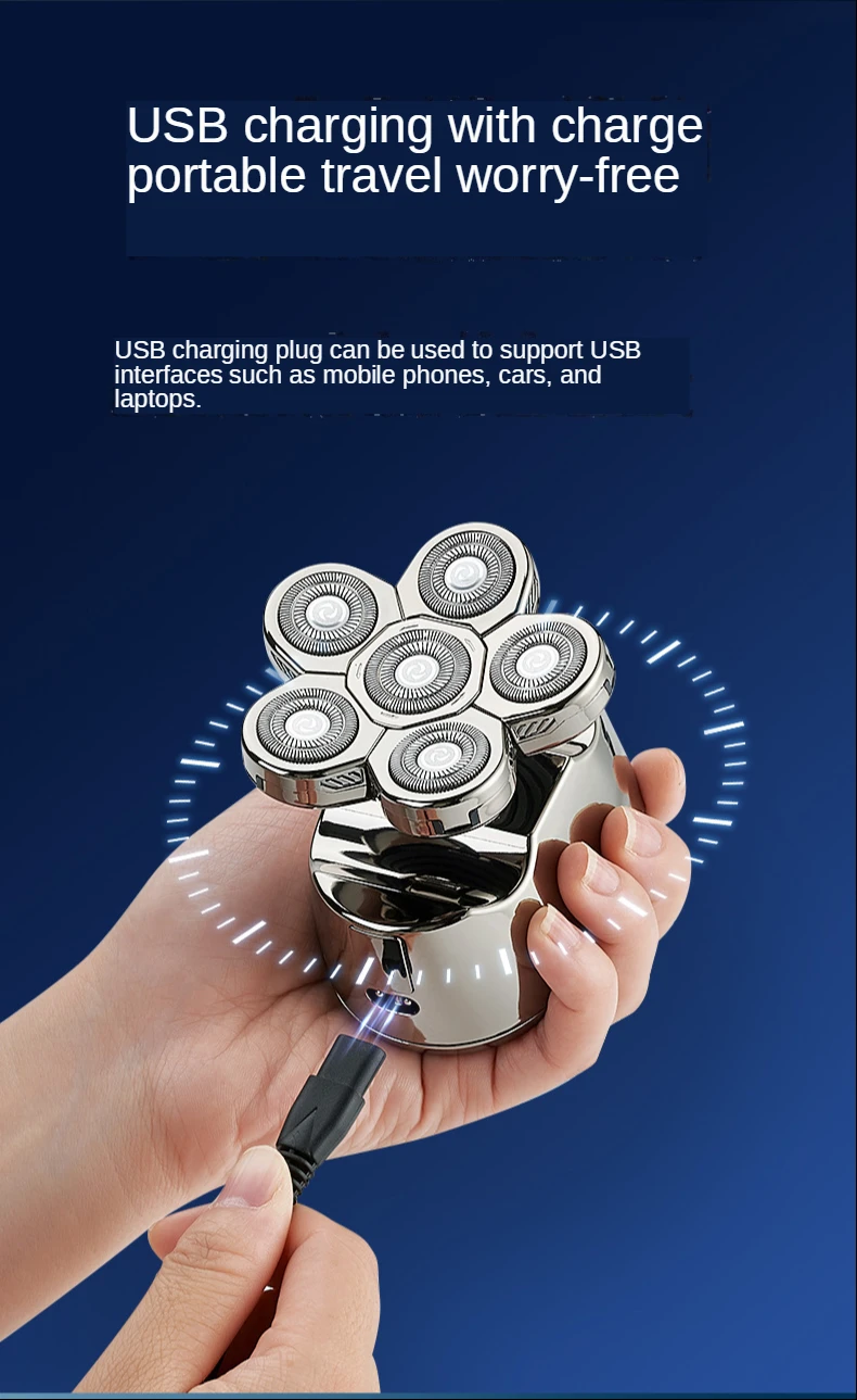 Multifunctional USB Rechargeable Hair Clipper Electric hair trimmer Shaver hair cut machine